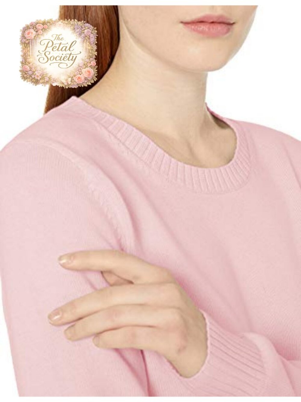 100% Cotton Crewneck Sweater Lightweight Pullover Long Sleeve - Picture 4 of 6
